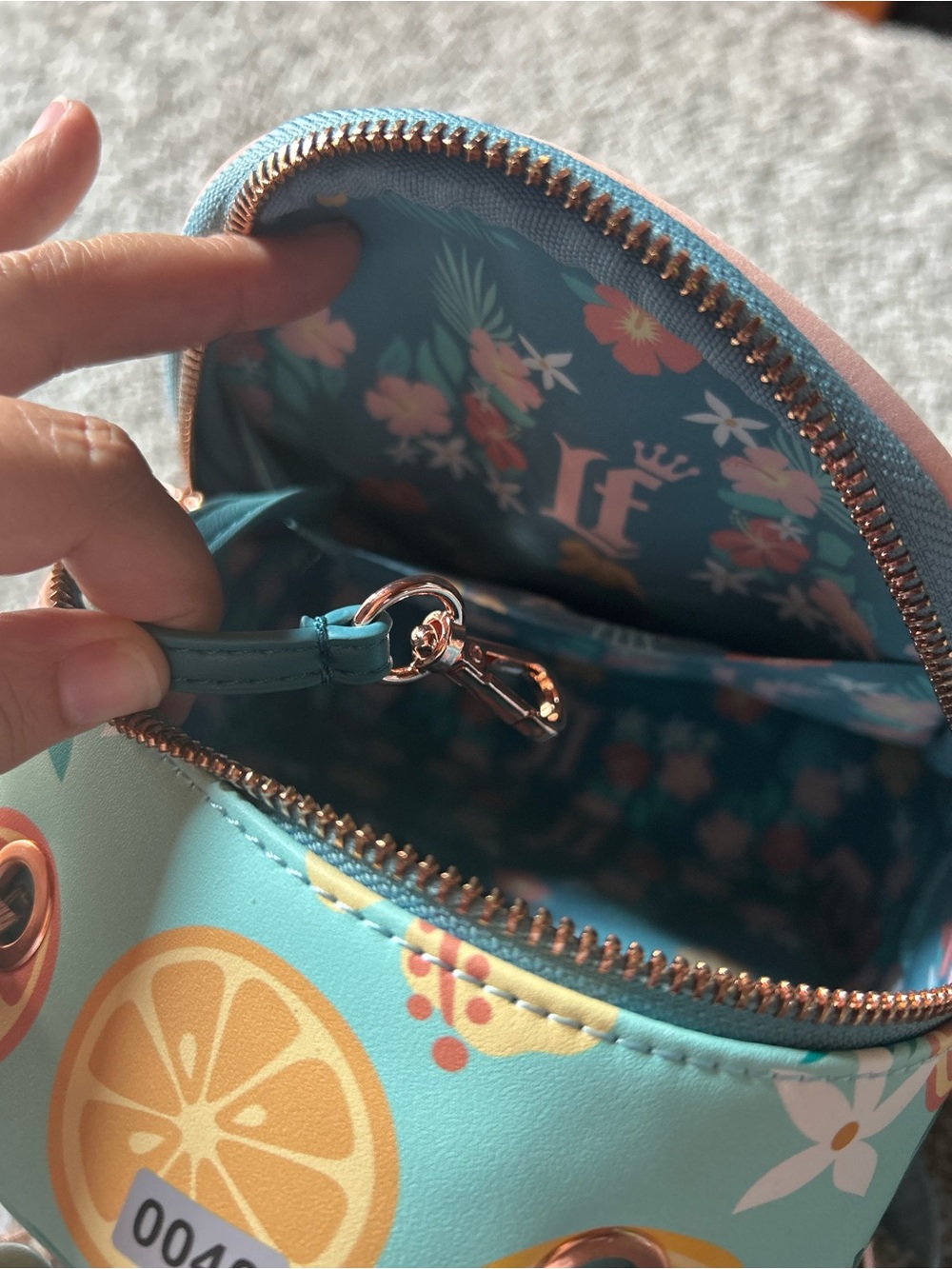 Loungefly Floral Citrus Mini Backpack - Picture 11 of 13